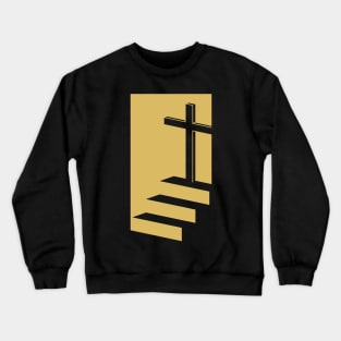 Stairs leading to the cross of Christ. Crewneck Sweatshirt